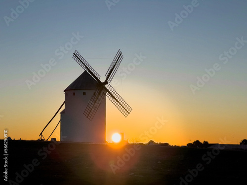 windmill in sunset