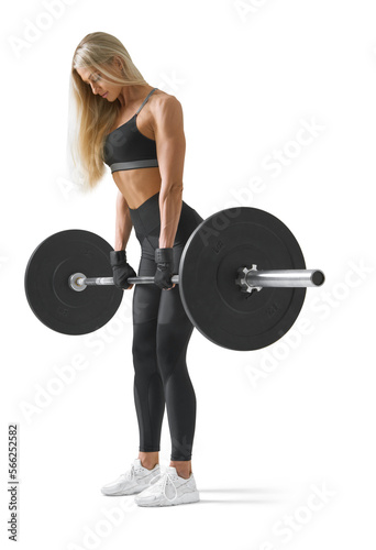 Fitness woman full-length portrait. 