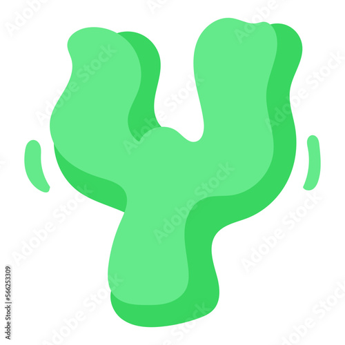 Y flat icon