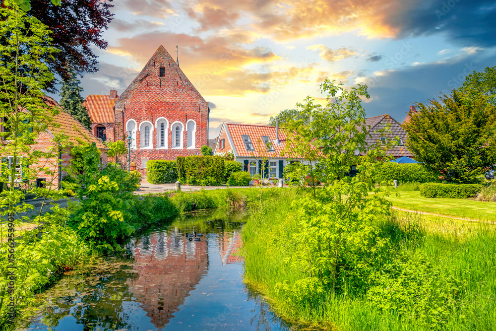 Fototapeta premium Altstadt, Loquard, Krummhoern, Deutschland 