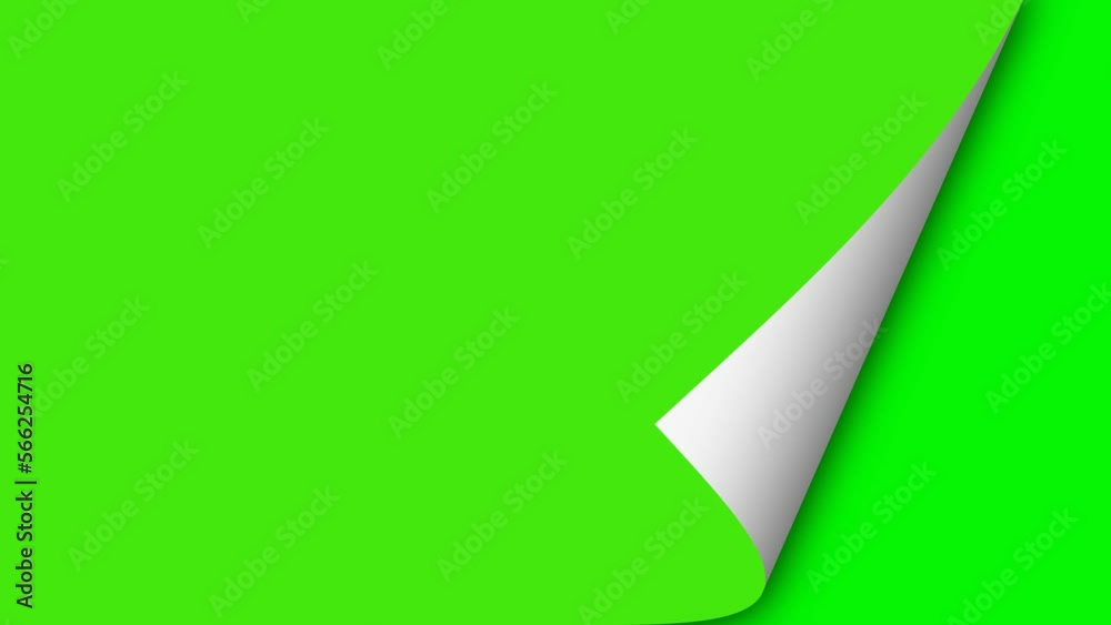 animation of turning paper pages with green screen for video transitions