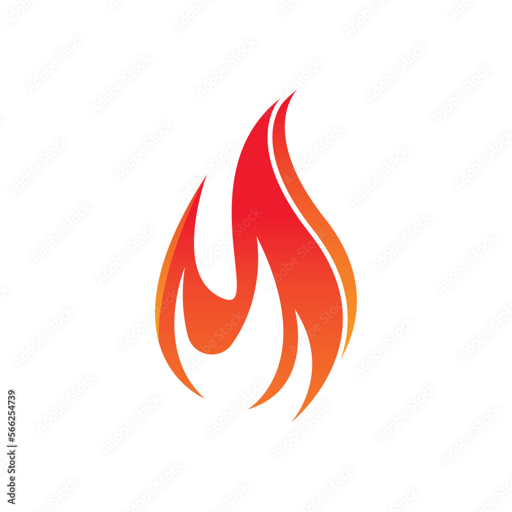 Fire logo design illustration and fire symbol