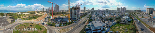 Urban development- City of Bat Yam- Israel- from a birds eye view- drone HD Image