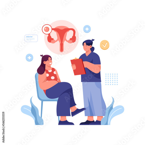 Vector illustration for egg donation. Donor.