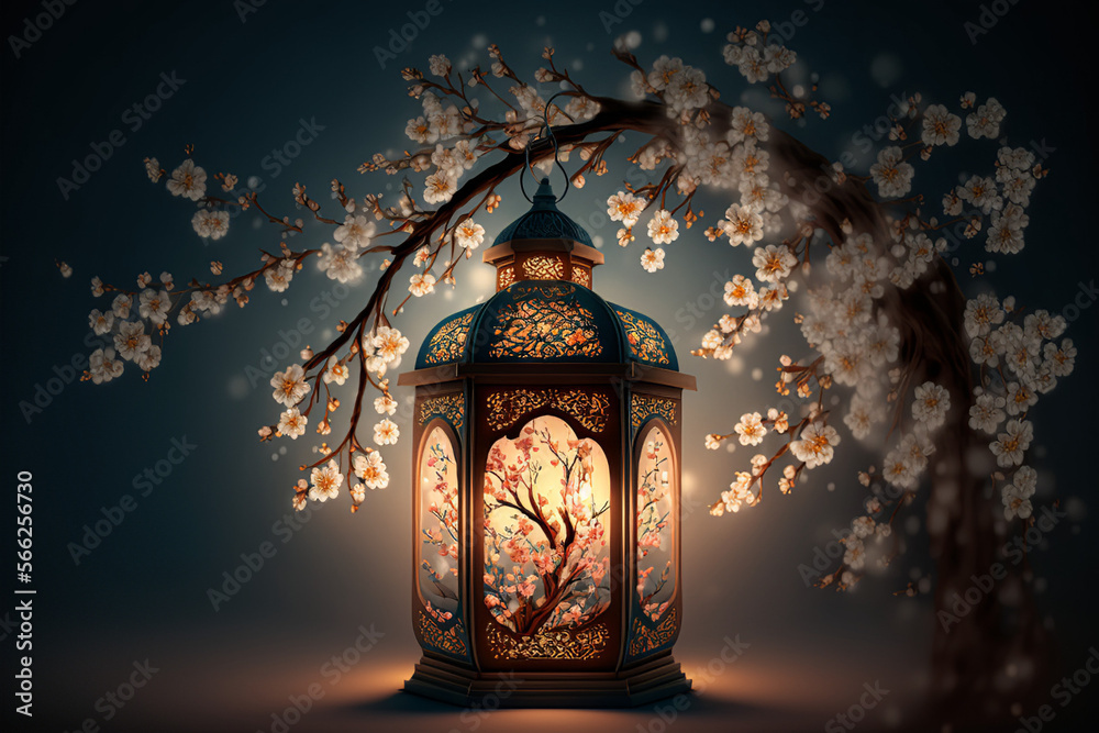 lantern, Ramdan, Islamic Background, Generative AI