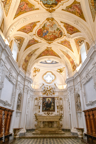 Canvas Print Interior of the Church of The Certosa di Padula well known as Padula Charterhous