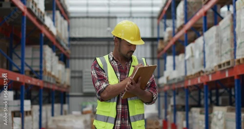 Checking stock  in warehouse