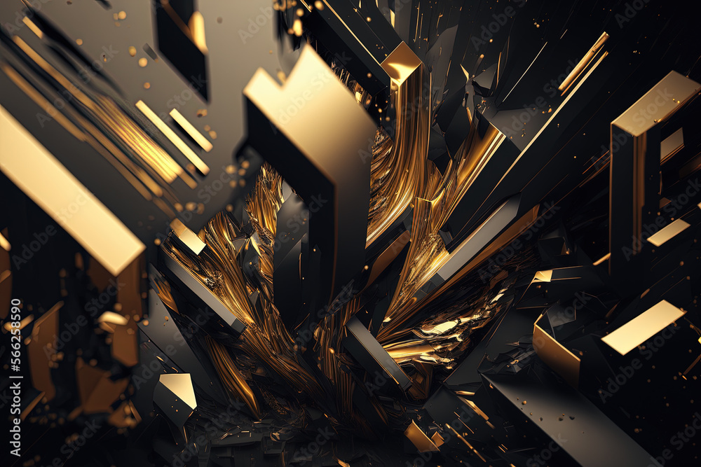 Gold and Black abstract background, wallpaper Gold and Black abstract background, wallpaper