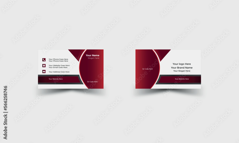 double sided modern professional corporate design vector file print layout