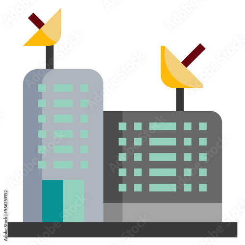 SATELLITE DISH flat icon