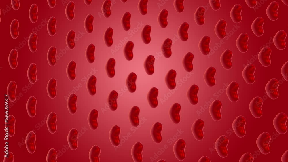 3D rendered animation of heart symbol - abstract video