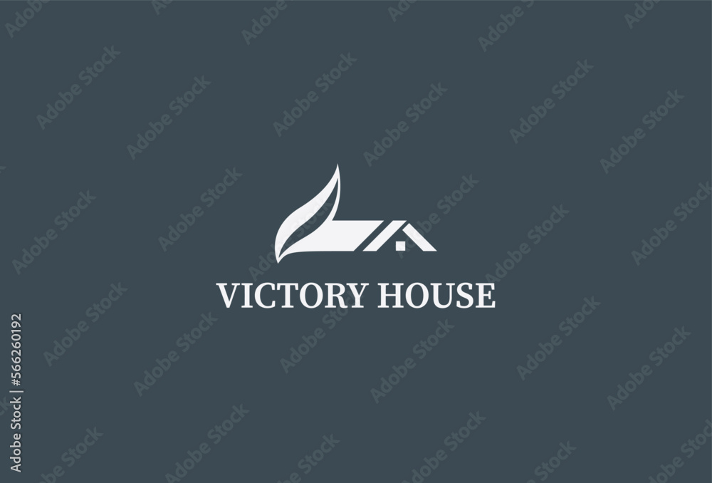 Victory House Logo Design Stock Vector Adobe Stock