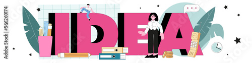 Idea typographic header. Creative innovations or solutions generation.