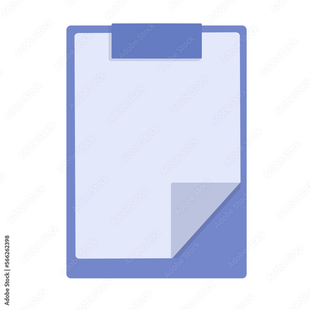 illustration of a piece of paper over a clipboard illustration of a piece of paper over a clipboard