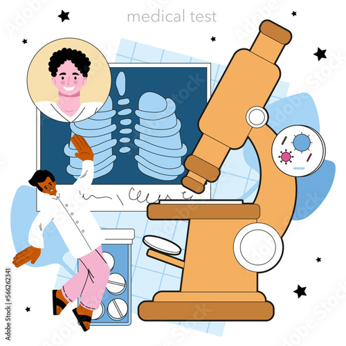 Tuberculosis specialist. Human pulmonary system diseases diagnostic