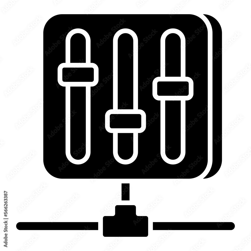 An editable design icon of share equalizer An editable design icon of share equalizer