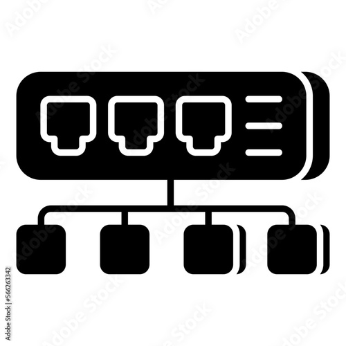 Trendy vector design of ethernet ports