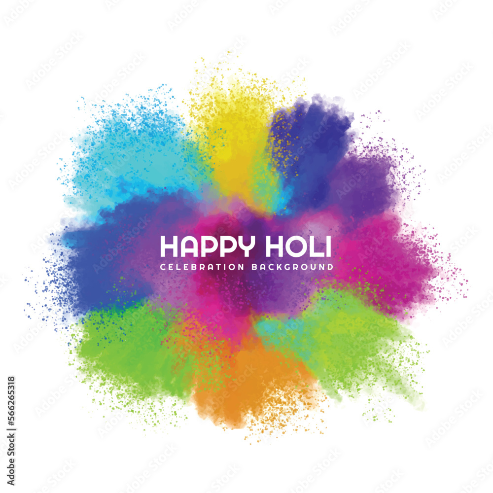 Happy holi indian spring festival of colors background