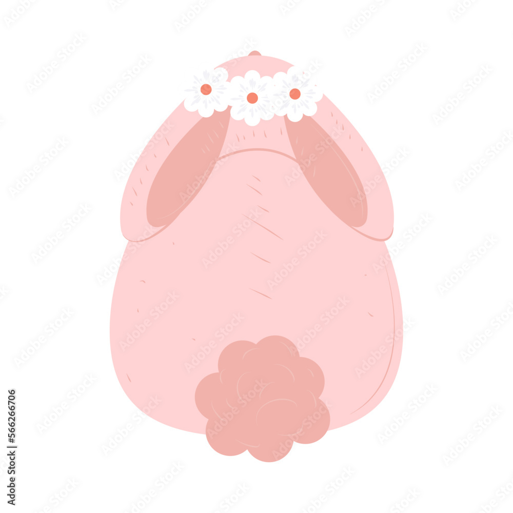 easter bunny with flowers on head easter bunny with flowers on head