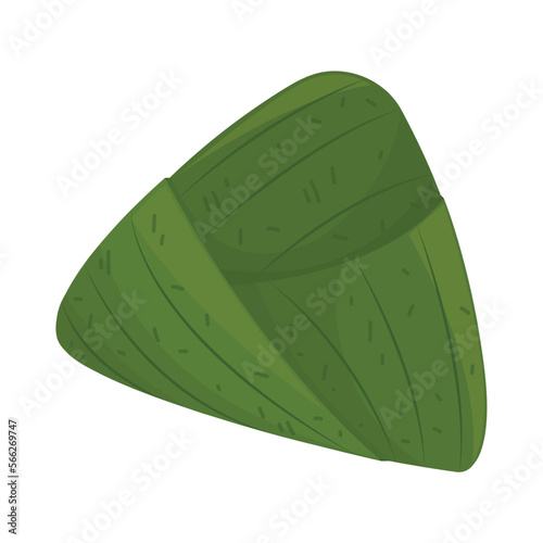 wrapped zongzi in leaf