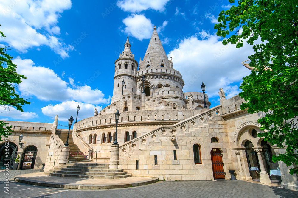 Budapest, Hungary. Fisherman's Bastion at the heart of Buda's Castle District.