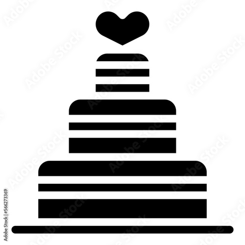 WEDDING CAKE glyph icon