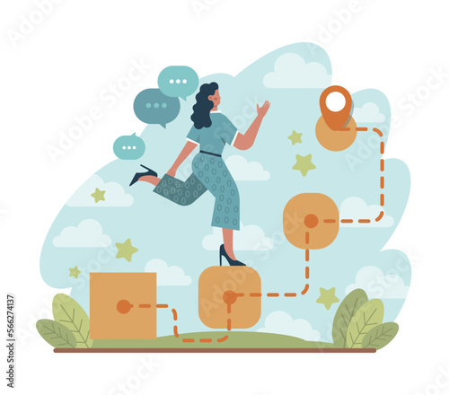 Transformation concept. Development, changing and evolution towards