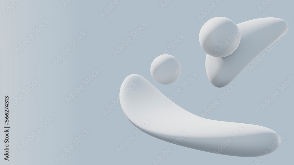 Render de formas abstractas flotando Render de formas abstractas flotando