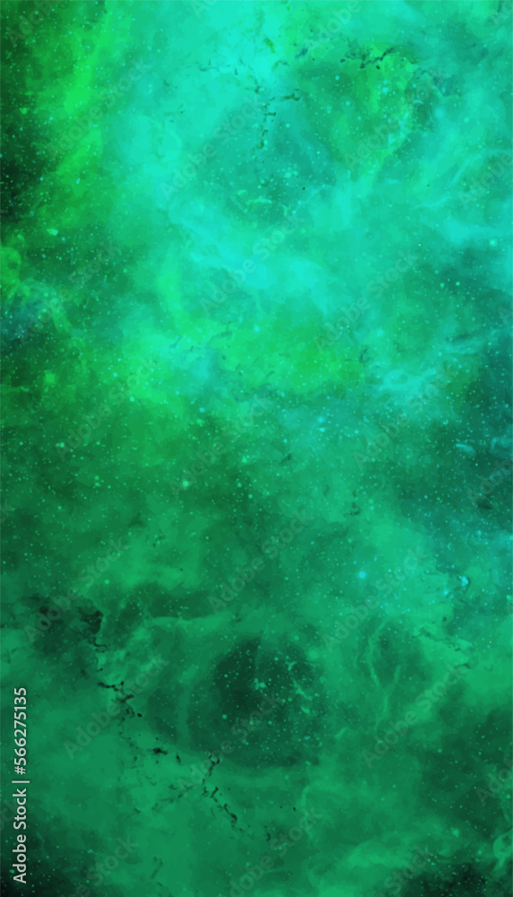 space background with green and dark green spots