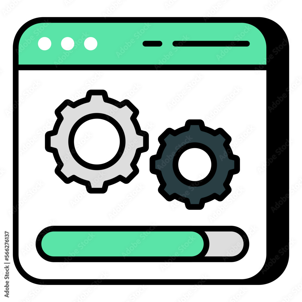 A unique design icon of web setting A unique design icon of web setting