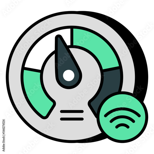 An icon design of internet speed test