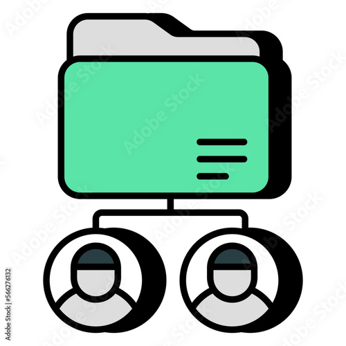 An icon design of folder users 