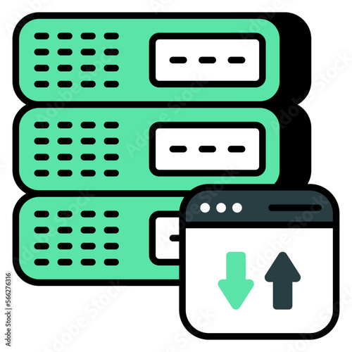 An icon design of server transfer 