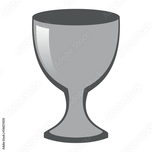 chalice, greyscale vector illustration of a cup, white background