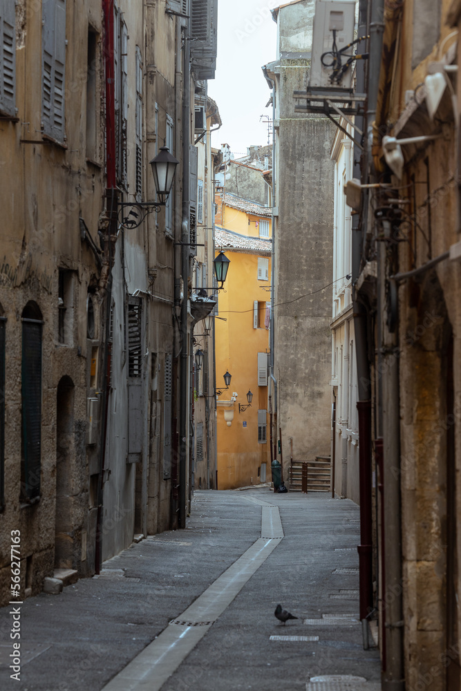 Narrow alley in City of Grasse, France