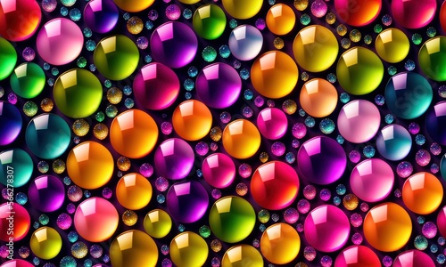 seamless, tileable background of colorful gemstones