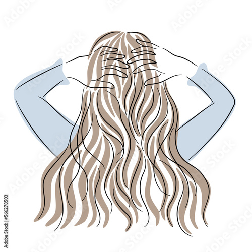 Vector vintage woman Designed on white background for card decoration, T-shirt design, pocket pattern, fashion, Digital print, Woman's Day, Clothes patterns, scrapbook, Canvas print  and more.