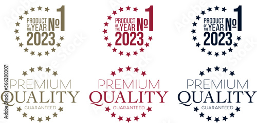 Badges // Product of the Year // Premium Quality //
