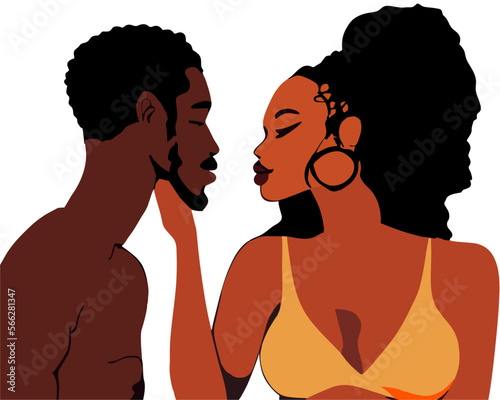 Beautiful couple entertains dating lovers romantic relationship Illustration. Vector clipart