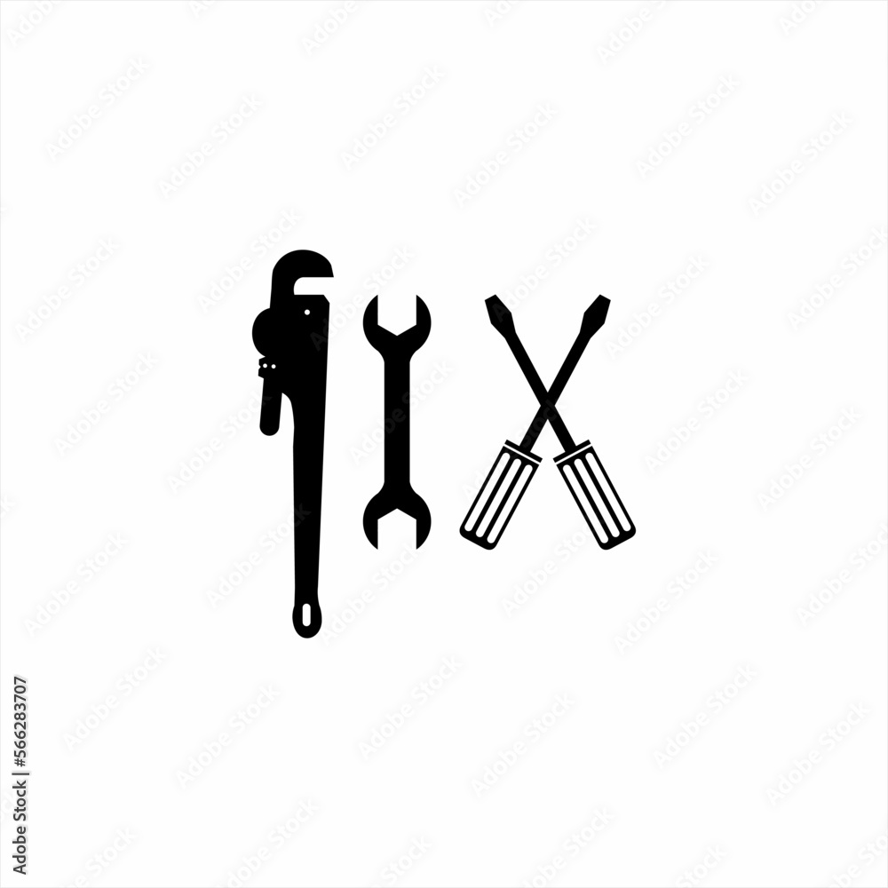 FIX word design with wrench and screwdriver.Can be used for mechanical logos. FIX word design with wrench and screwdriver.Can be used for mechanical logos.