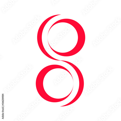 Hurricane Symbol. Abstract red icon. Editable Shape Logo Template