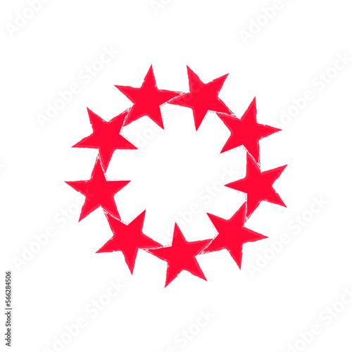 Circle Star Symbol. Star Logo. Editable Shape Logo Template