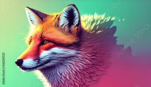 red fox vulpes AI generated