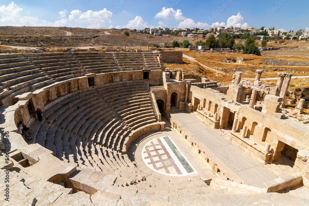 roman amphitheater in Jerash, Jordan