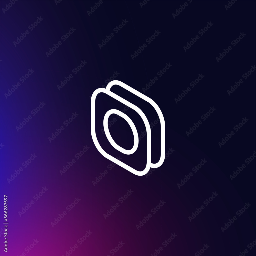 letter O futuristic and minimal logo design. Creative logo design concept for letter O. Isomettic logo design of O letter O futuristic and minimal logo design. Creative logo design concept for letter O. Isomettic logo design of O