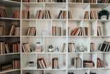 shelves with books
