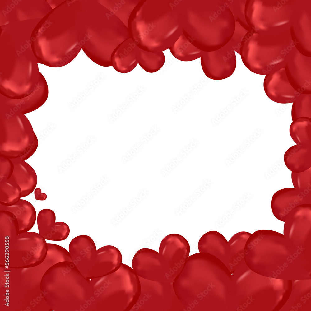 valentine's day heart card on red background Stock Illustration.