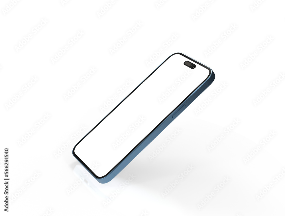 smartphone With Blank Screen in 3d smartphone With Blank Screen in 3d