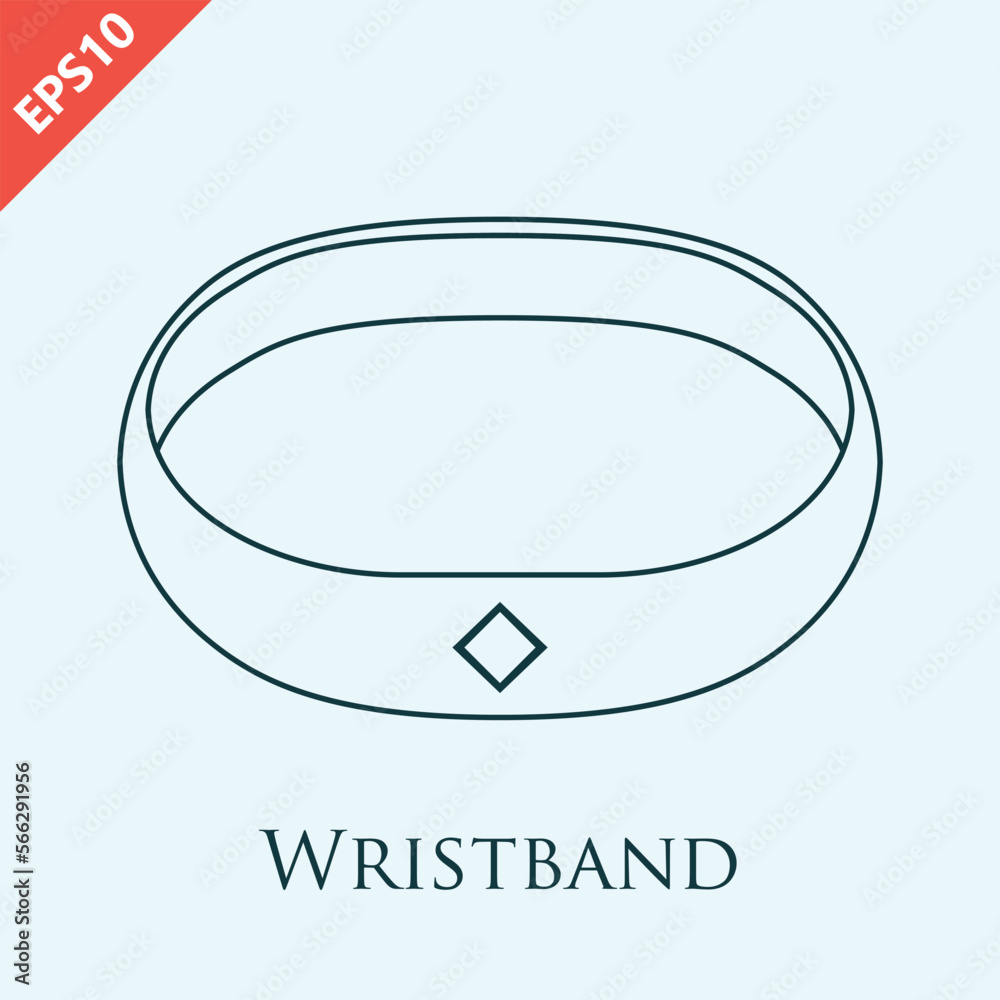 Fototapeta premium Hand drawn promo bracelet design vector flat isolated illustration