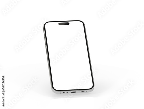 3d render illustration hand holding the white smartphone
